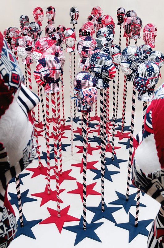 Penny Mateer, Stand! #8 Protest Series, installation, mixed media, size: variable.