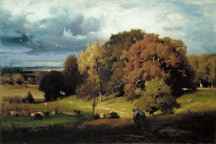 George Inness Autumn Oaks painting