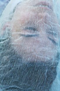 Kaylin Andres, VIATICUM IV, 2016, photograph on organza over stretched felt. Edition of 3.