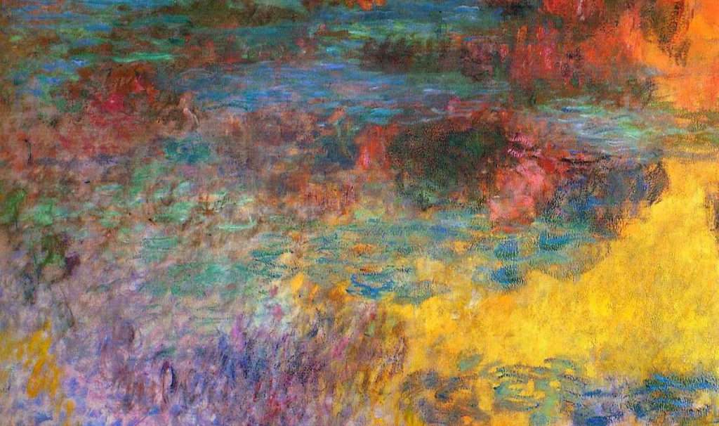 Claude Monet, Water Lily, Evening, Right Side panel, created before 1926. Photo: Public Domain in the U.S.