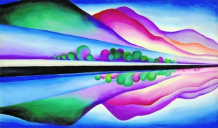 Lake George, painting by Georgia O’Keeffe. Public domain.