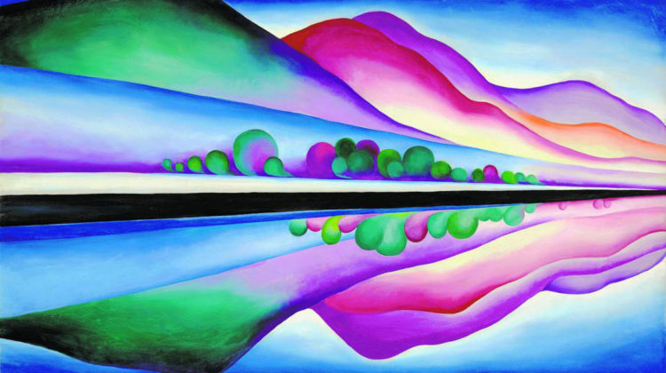 Lake George, painting by Georgia O’Keeffe. Public domain.