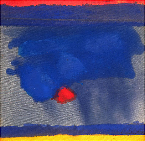 Helen Frankenthaler, Provincetown, acrylic on canvas, 36.8 x 36.8 cm. Created in 1964. Location: Private Collection. Photo: Fair Use.