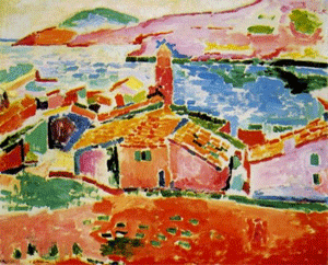 Henri Matisse, Les toits de Collioure, 1905, oil on canvas, The Hermitage, St. Petersburg, Russia. Public domain in the U.S.