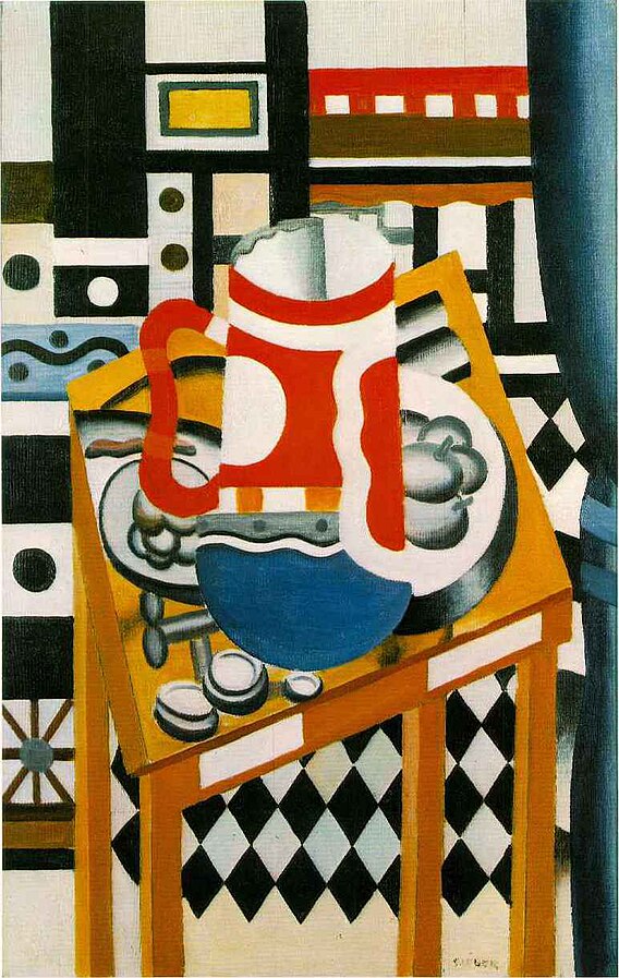 Fernand Léger, Still Life with a Beer Mug, 1921, oil on canvas. 36" x 23.5" (92.1 x 60 cm.). Photo: Public Domain in the U.S. 