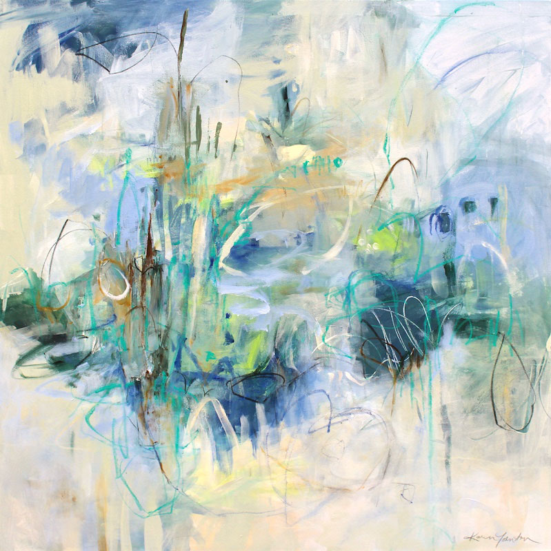 Birdsong, acrylic/mixed media 36" x 36"
