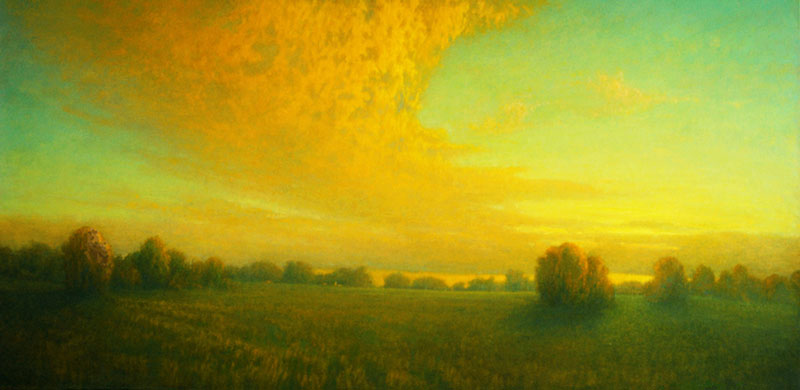 Ober-Rae Starr Livingstone, Feeling Your Touch, oil, 24"x48".