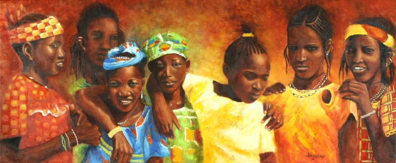 The Power of Friendship, oil on canvas, 20x48