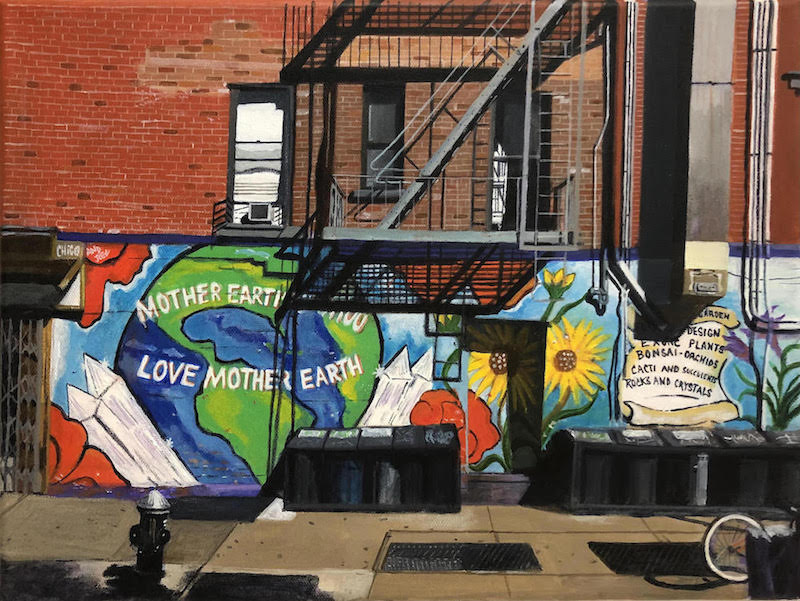 Love Mother Earth, Acrylic, 12"x16" by Elliot Appel