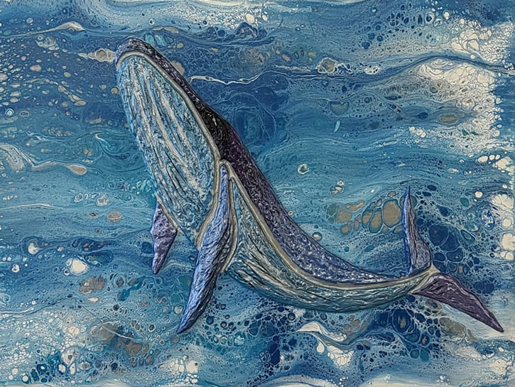 painting of a whale by Robert A McArthur