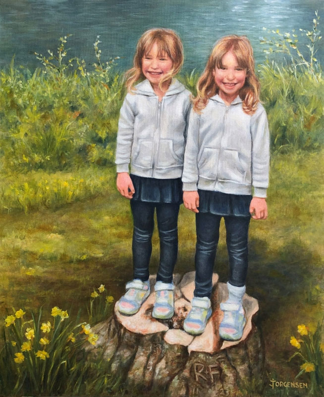 Adorable Twins, 24" x 20"