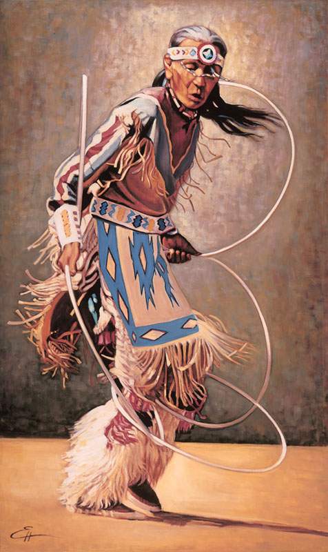 Medicine Man, oils on canvas, 60″ x 36″ by Ekaterina Stoyanov