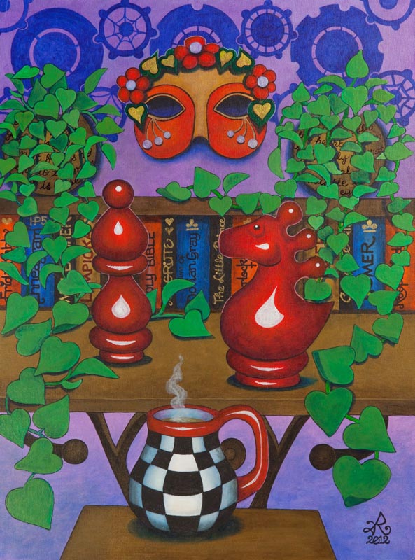 Deflowered Cherry Vase 24"x 18" Acrylic
