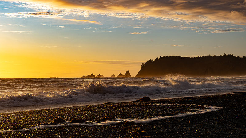 Sunset at Ruby Beach Photography 24x36