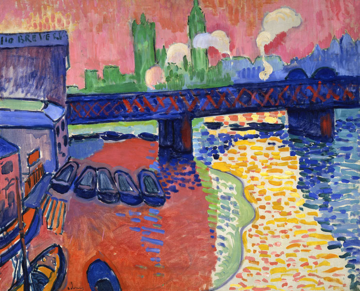 André Derain, Charing Cross Bridge, 1906, oil on canvas, 80.3 x 100.3. Photo: Public Domain in the U.S.