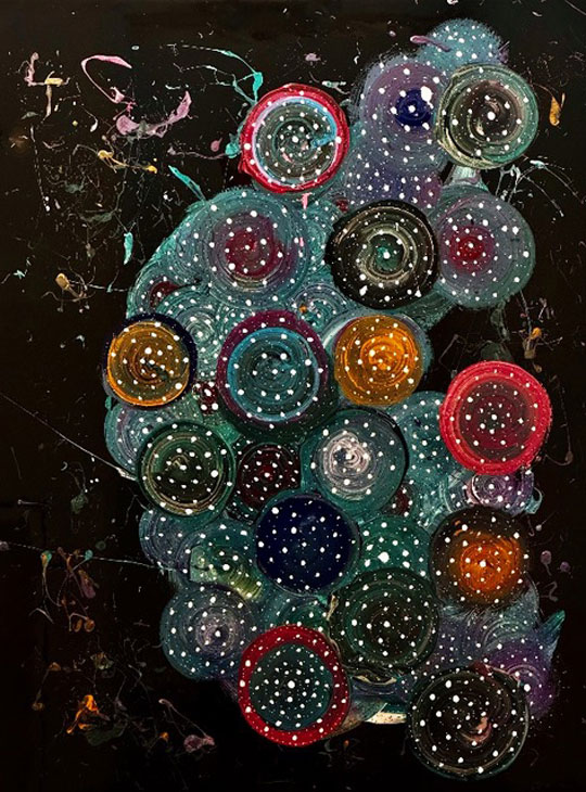 “Spiral Theory II”, acrylic on canvas, 30" X 40” by Corina Ioana
