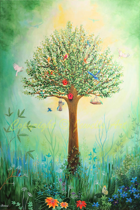 Tree Of Dreams, Acrylic on Canvas, 20" x 16" 