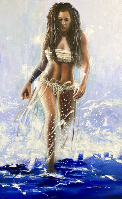 Venus Warrior, oil on canvas, 30” x 48”
