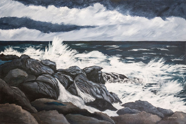 Coastal Symphony II, acrylic on canvas, 20" x 30"