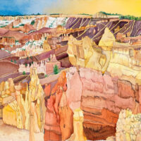 Light As A Garment: Thy Sendest Forth Thy Spirit (Bryce Canyon National Park) watercolor, 13 5/8" x 15 3/8"