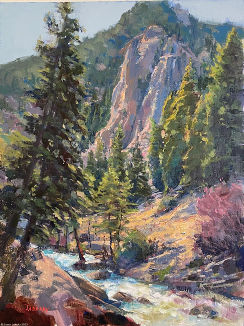 Pinnacles, oil on panel, 16" x 12"