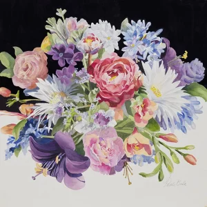 Spring Bouquet, watercolor, 19x19