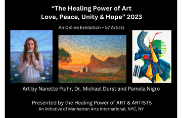 “The Healing Power of Art: Love, Peace, Unity & Hope” online exhibition