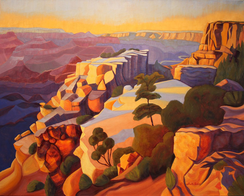 Moran Point Grand Canyon, oil on linen, 24" x 30" x 1.5"