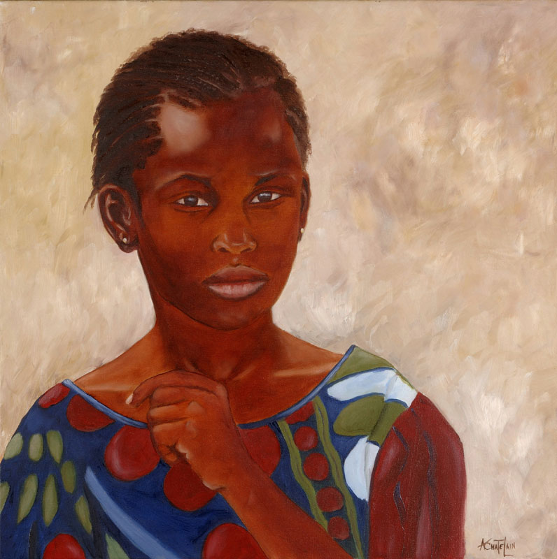 Welcome I am from Segou, oil on canvas, 24" x 24"