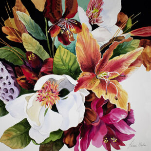 Watercolor of flowers by Tanis Bula