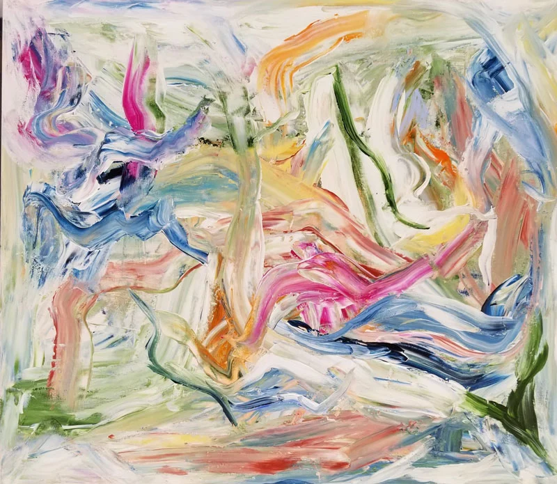 Chasing the Horizon, acrylic on canvas, 28” x 32”