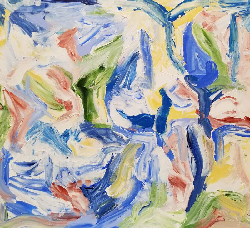 Cornflower Field, acrylic on canvas, 28” x 32”