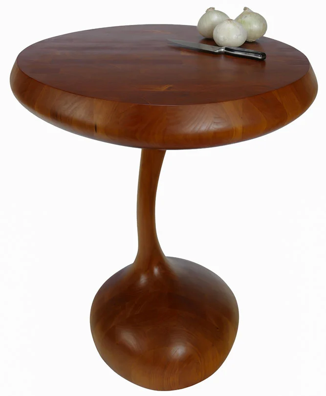 Bon Appétit Kitchen Cutting Block Table, 2025, American cherry, 34" tall x 34"wide x 31" deep 