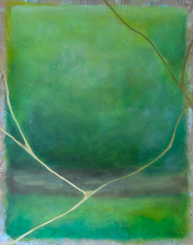 Kindred, mixed media on paper, 11" x 14"