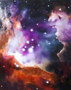Nebula 25, oil on board, 34” x 54”