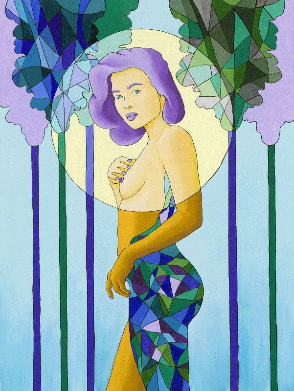 Ether Light, acrylic on canvas. 48 x 36 inches from the Soul Fragments Series