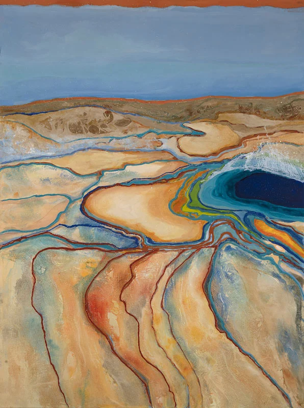 Delving Deep 4, mixed media, 40"x 30"