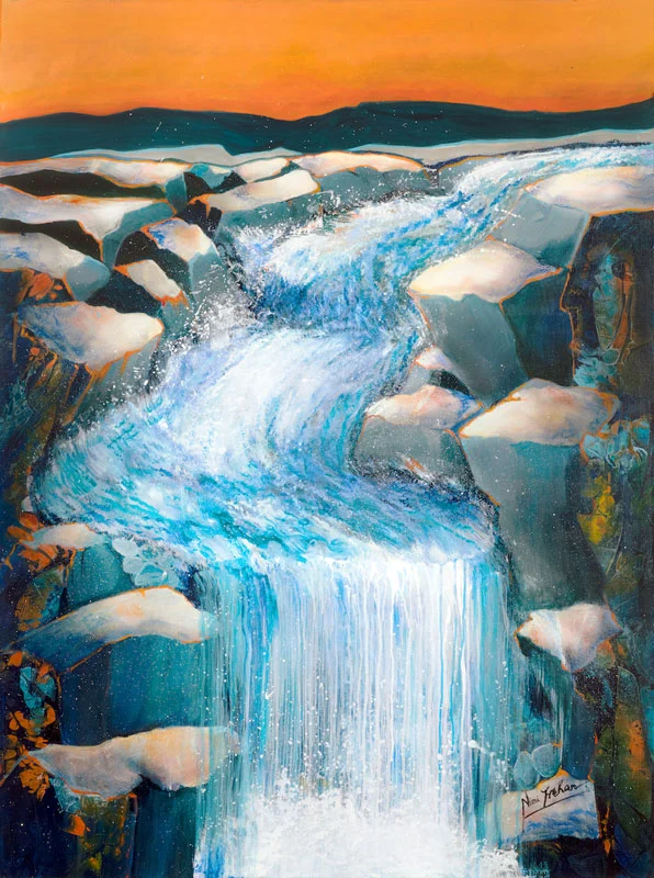 Feel The Power, Feel The Calm, acrylic, 48"x 36"
