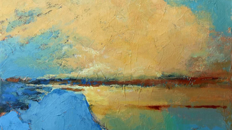 Beach Weather, acrylic, 12" x 12"
