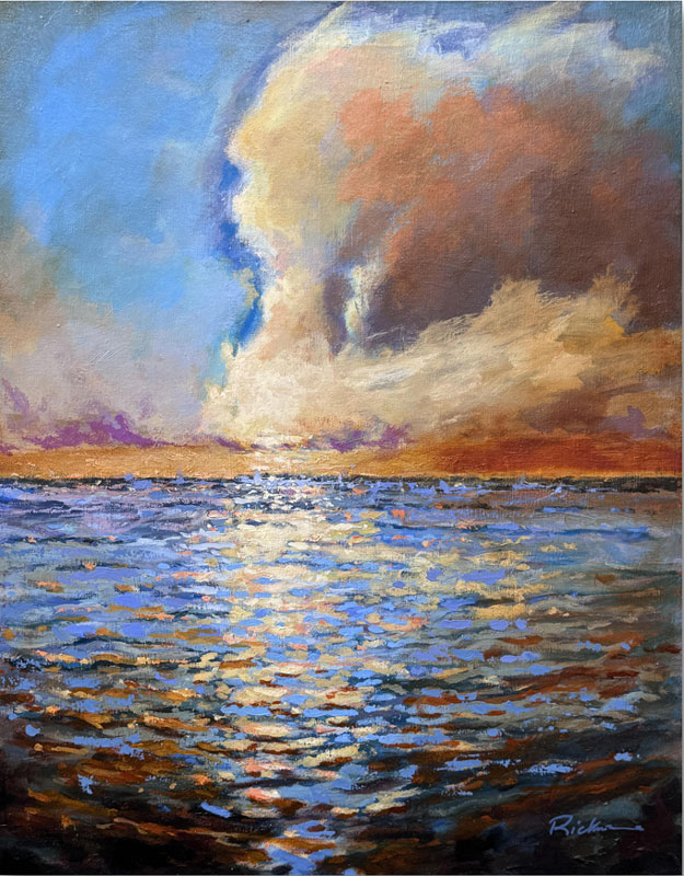 Headwind at Perdido, acrylic, 22" x 28"