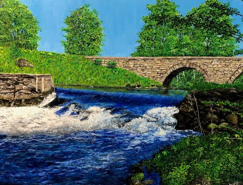 Rushing Stream, 24" x 16"