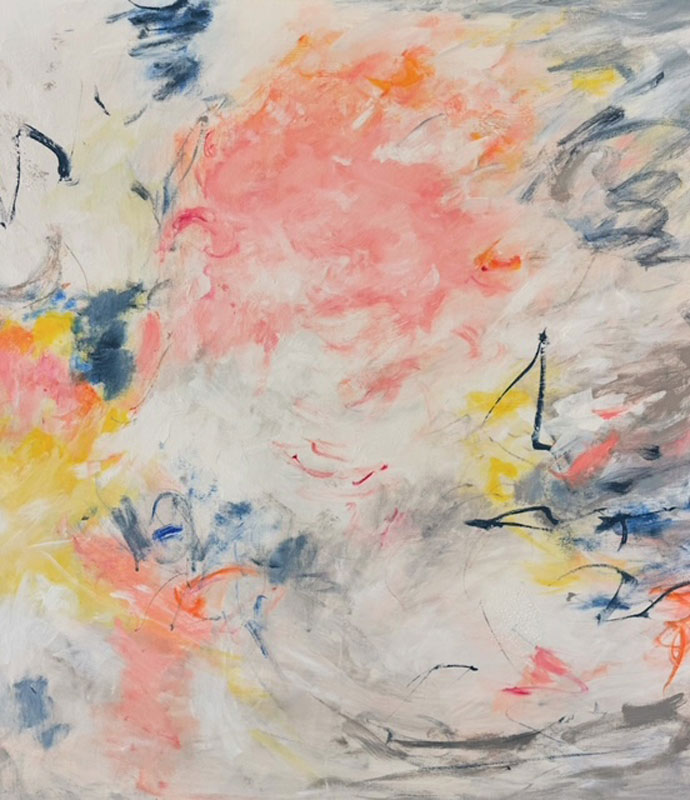 Breath of Pink 36”x 36” Mixed Media