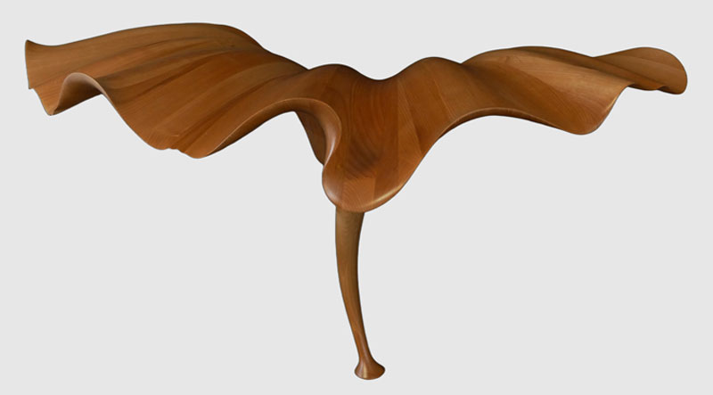 Penina Wall Sculpture, Alder wood, 33" tall x 52" wide x 23" deep