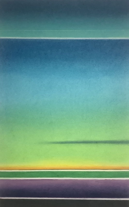 Atmospheric Probabilities (verde). pastel/paper. 27"x20"
