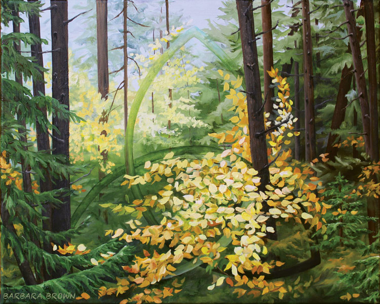 Autumn Triquetra, oil on canvas, 16" x 20"