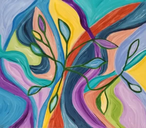 Lymphatic Flow, acrylic - 23" x 32"