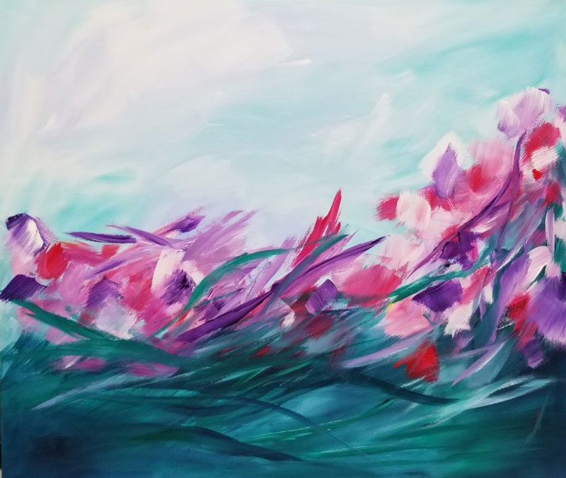 When the Day is Alive, acrylic, 28” x 32”