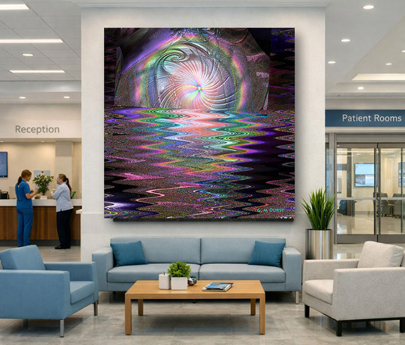 Emerging Planet by Dr. Michael Durst in the Hospital Lobby