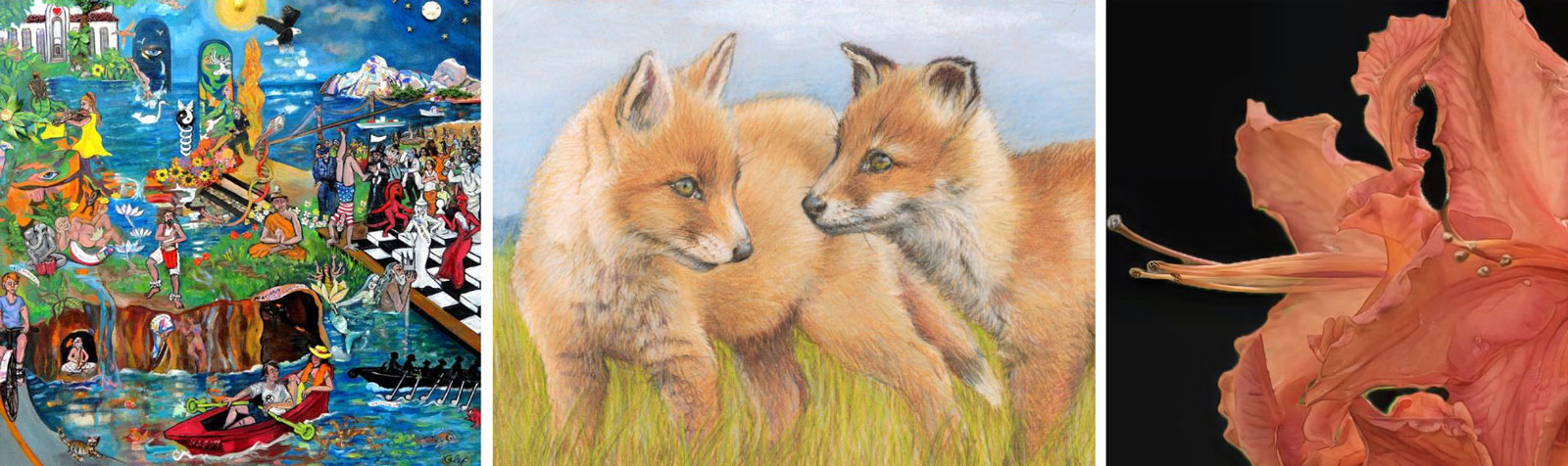 Art by Nancy Calef, Lis Zadravec and Anne Morrison Rabe. These artists have been selected for "Art Inspired by Nature" here and on the Manhattan Arts International website.