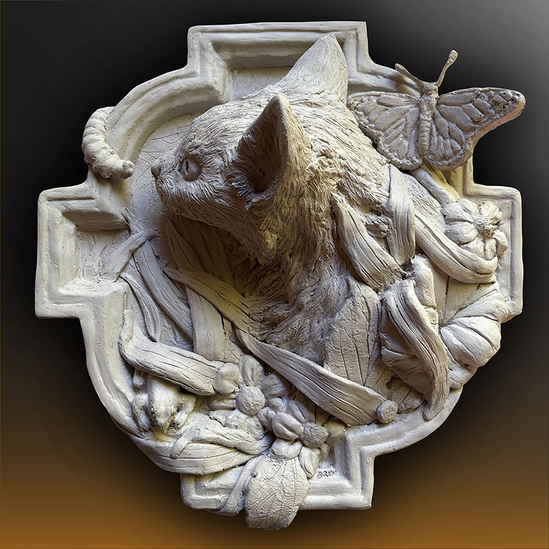 Garden Friends, Clay For Bronze, 11H x 10W x 5D